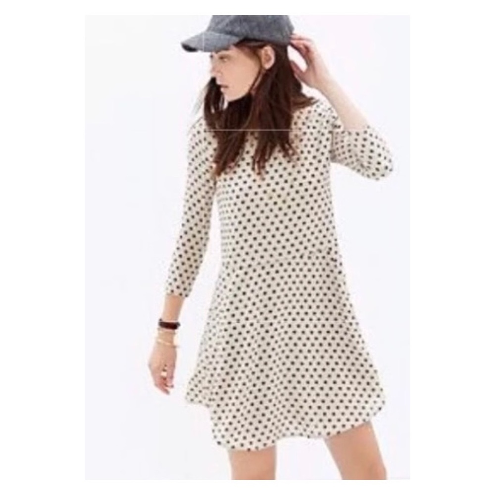 Madewell Silk Polka Dot Dress S EUC